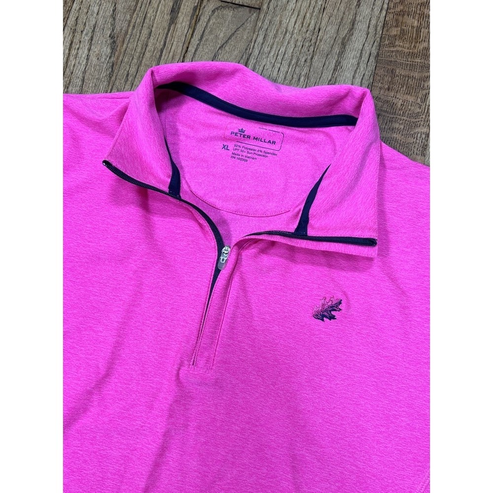 Peter Millar Lightweight Sun Comfort Base Layer 1/4 Zip Shirt Women's Pink Sz XL